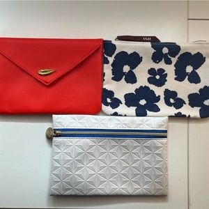 Ipsy Bags, cosmetic small bags, set of 3